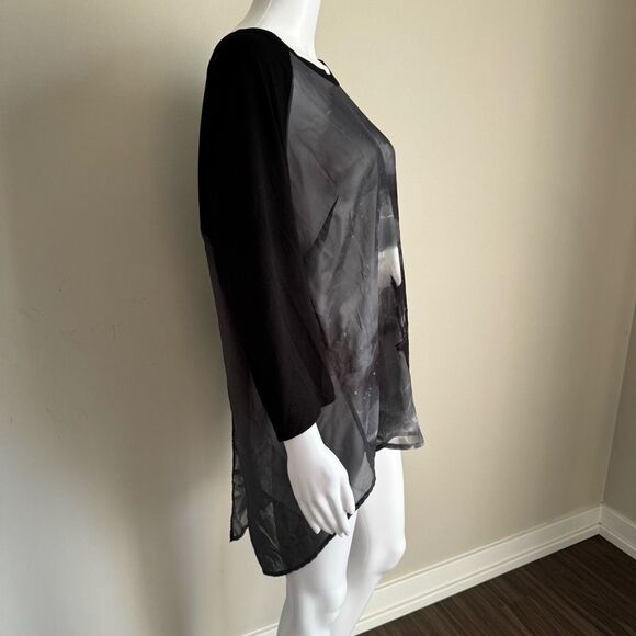 Torrid Harry Potter Hogwarts Castle Black Sheer Top Size 3 Halloween Magic - Picture 4 of 10